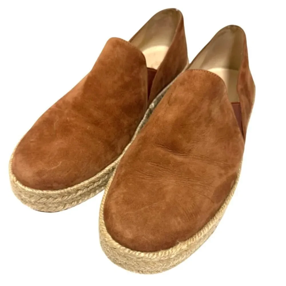 Stuart Weitzman Nugal Tan Suede Flats Women's Sz. 8